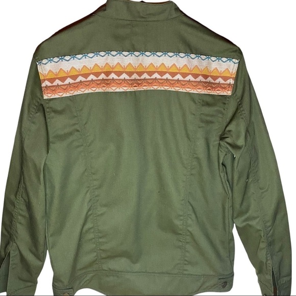 Jaefield Men’s Green Jacket With Graphic Design New With Tags Size Medium - Picture 6 of 6
